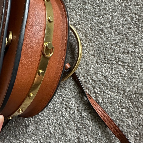 Chloe Tan Crossbody Bag with Gold Accents - Picture 6 of 10